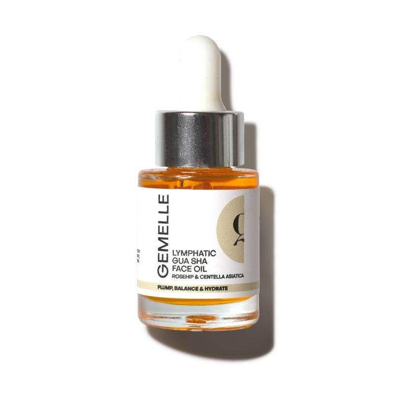 GEMELLE Lymphatic Gua Sha Face Oil  10x Award Winner  Vitamin CE  A  Detox Plump Sculpt Hydrate  HighAltitude Rosehip  Natural Botanical for Gua Sha Facial Tools Lymphatic Drainage  15ml